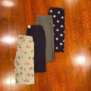 Bundle of 4 Gap leggings (gray/navy family)